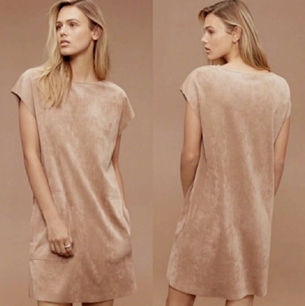 Aritzia Wilfred Free Suede Nori Dress Size Large